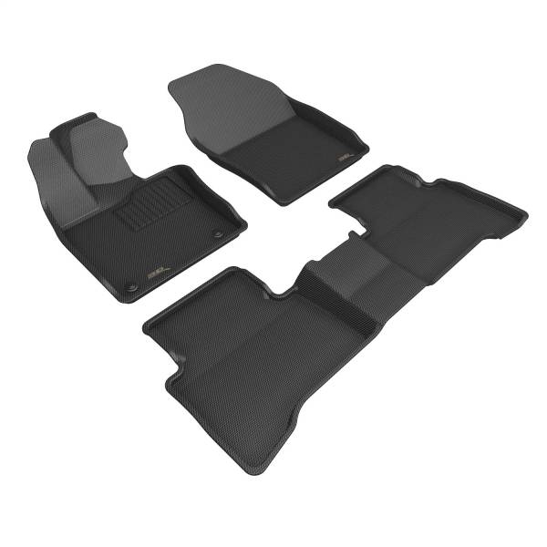 3D MAXpider - 3D MAXpider KAGU Floor Mat (BLACK) compatible with TOYOTA PRIUS 2023-2024 - Full Set