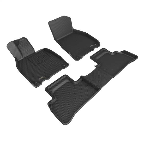 3D MAXpider - 3D MAXpider KAGU Floor Mat (BLACK) compatible with MERCEDES-BENZ EQE SEDAN (V295) 2023-2024 - Full Set