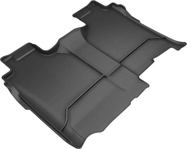 3D MAXpider - 3D MAXpider KAGU Floor Mat (BLACK) compatible with GMC/CHEVROLET SIERRA/SILVERADO 1500 CREW 2019-2024 - Second Row