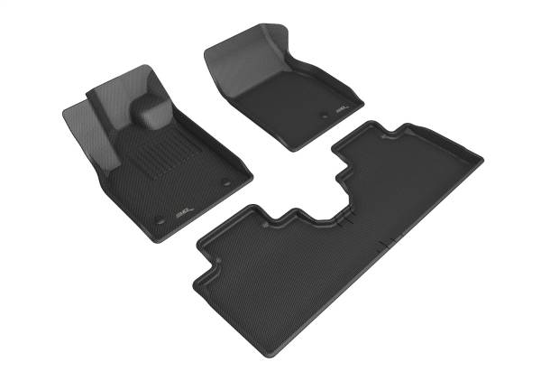 3D MAXpider - 3D MAXpider KAGU Floor Mat (BLACK) compatible with FORD MUSTANG MACH-E 2021-2023 - Full Set