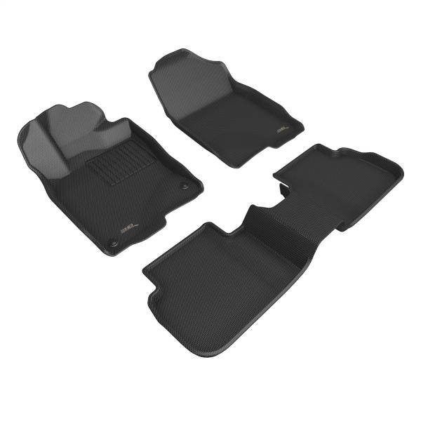 3D MAXpider - 3D MAXpider KAGU Floor Mat (BLACK) compatible with ACURA/HONDA INTEGRA/CIVIC 2022-2024 - Full Set