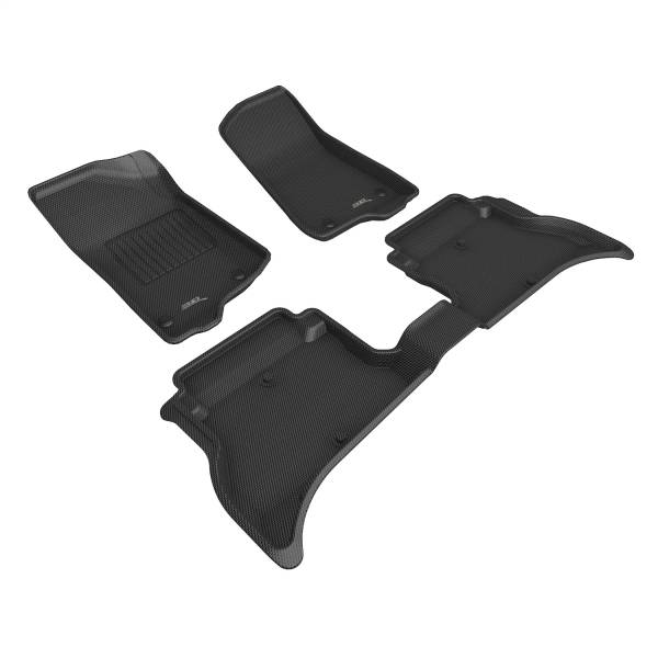 3D MAXpider - 3D MAXpider KAGU Floor Mat (BLACK) compatible with JEEP WRANGLER UNLIMITED 4XE 2021-2024 - Full Set