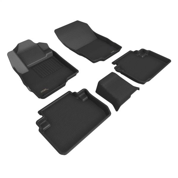 3D MAXpider - 3D MAXpider KAGU Floor Mat (BLACK) compatible with MITSUBISHI ECLIPSE CROSS 2018-2024 - Full Set