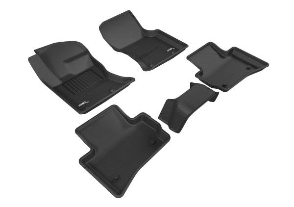 3D MAXpider - 3D MAXpider KAGU Floor Mat (BLACK) compatible with JAGUAR F-PACE 2017-2024 - Full Set