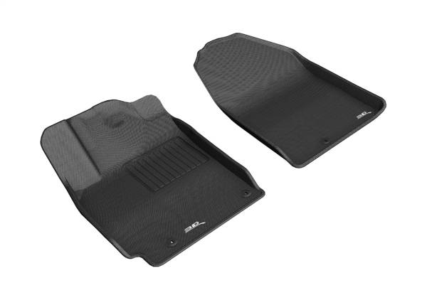 3D MAXpider - 3D MAXpider KAGU Floor Mat (BLACK) compatible with HYUNDAI VELOSTER 2019-2021 - Front Row