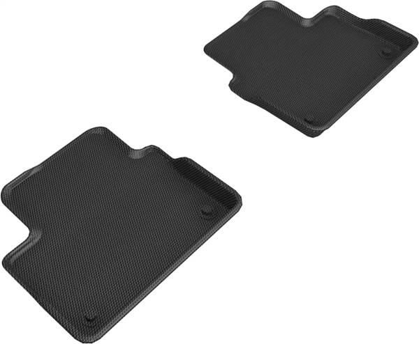 3D MAXpider - 3D MAXpider KAGU Floor Mat (BLACK) compatible with VOLVO S60/V60 HYBRID 2019-2024 - Second Row