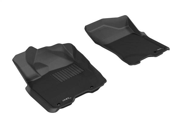 3D MAXpider - 3D MAXpider KAGU Floor Mat (BLACK) compatible with NISSAN TITAN KING/CREW CAB 2009-2015 - Front Row