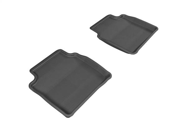 3D MAXpider - 3D MAXpider KAGU Floor Mat (BLACK) compatible with CHEVROLET MALIBU 2008-2012 - Second Row