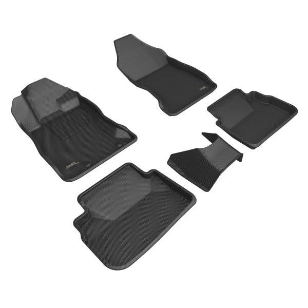 3D MAXpider - 3D MAXpider KAGU Floor Mat (BLACK) compatible with SUBARU WRX 2022-2024 - Full Set