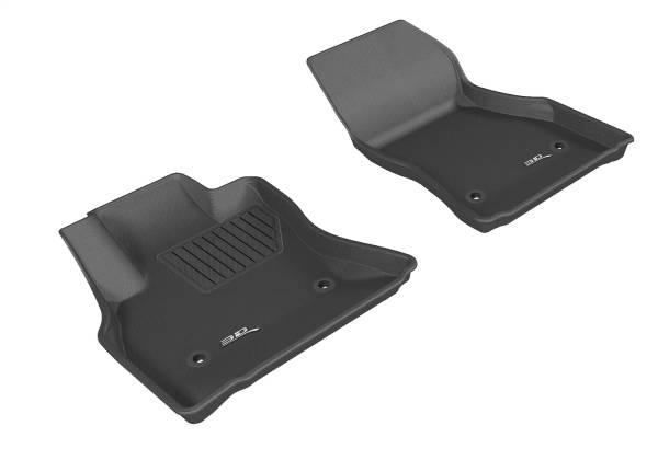 3D MAXpider - 3D MAXpider KAGU Floor Mat (BLACK) compatible with FIAT 500L 2014-2020 - Front Row