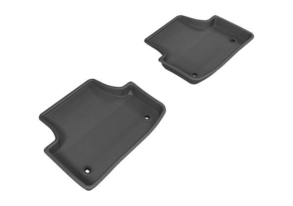 3D MAXpider - 3D MAXpider KAGU Floor Mat (BLACK) compatible with AUDI A3/S3 SEDAN/A3 E-TRON/RS 3 2015-2020 - Second Row