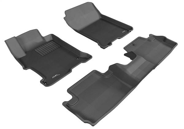 3D MAXpider - 3D MAXpider KAGU Floor Mat (BLACK) compatible with HONDA ACCORD COUPE 2013-2017 - Full Set