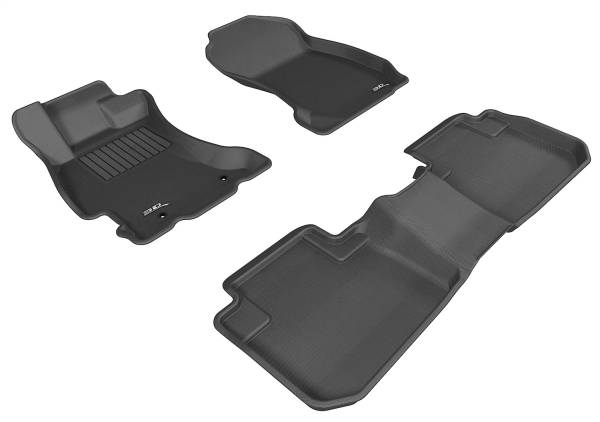 3D MAXpider - 3D MAXpider KAGU Floor Mat (BLACK) compatible with SUBARU FORESTER 2014-2018 - Full Set