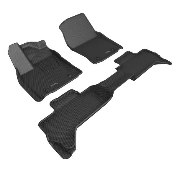 3D MAXpider - 3D MAXpider KAGU Floor Mat (BLACK) compatible with TOYOTA TUNDRA 2022-2024 - Full Set