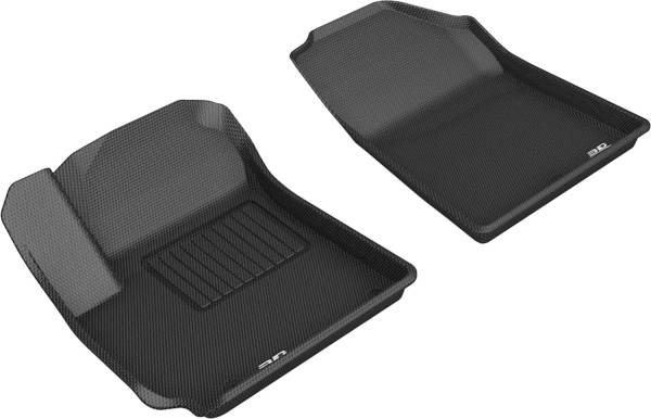 3D MAXpider - 3D MAXpider KAGU Floor Mat (BLACK) compatible with KIA SOUL 2020-2023 - Front Row