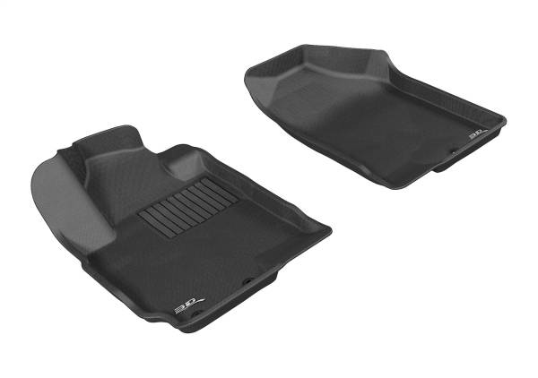 3D MAXpider - 3D MAXpider KAGU Floor Mat (BLACK) compatible with KIA SOUL 2010-2013 - Front Row