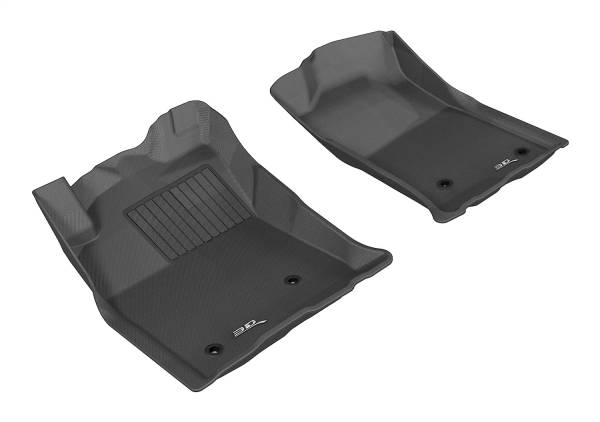 3D MAXpider - 3D MAXpider KAGU Floor Mat (BLACK) compatible with TOYOTA TACOMA REG/ACS/DBL CAB 2005-2011 - Front Row