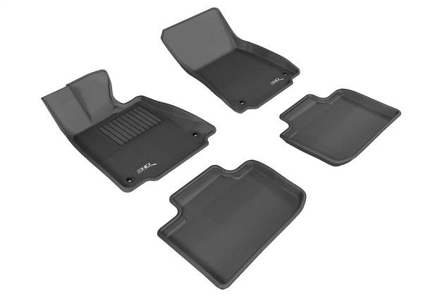 3D MAXpider - 3D MAXpider KAGU Floor Mat (BLACK) compatible with LEXUS IS 2014-2024 - Full Set
