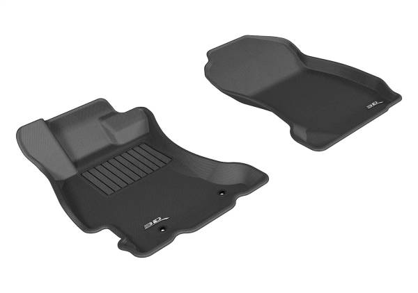 3D MAXpider - 3D MAXpider KAGU Floor Mat (BLACK) compatible with SUBARU FORESTER 2014-2018 - Front Row