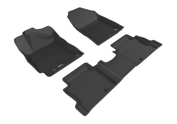 3D MAXpider - 3D MAXpider KAGU Floor Mat (BLACK) compatible with HYUNDAI ELANTRA SEDAN 2017-2020 - Full Set