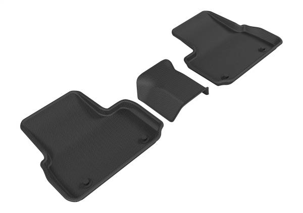 3D MAXpider - 3D MAXpider KAGU Floor Mat (BLACK) compatible with LAND ROVER DISCOVERY SPORT 2015-2019 - Second Row