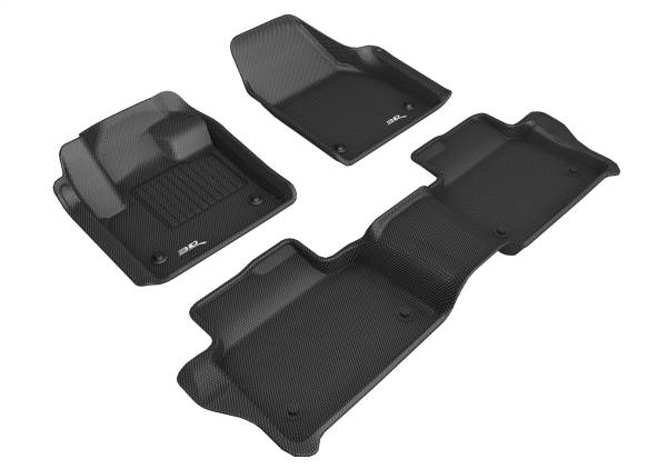 3D MAXpider - 3D MAXpider KAGU Floor Mat (BLACK) compatible with LAND ROVER DISCOVERY SPORT 2020-2024 - Full Set