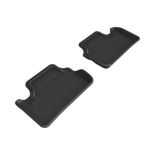 3D MAXpider - 3D MAXpider KAGU Floor Mat (BLACK) compatible with POLESTAR 2 2021-2024 - Second Row