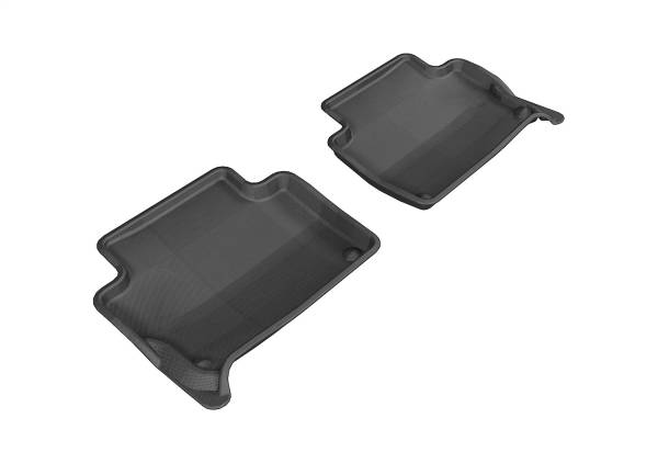 3D MAXpider - 3D MAXpider KAGU Floor Mat (BLACK) compatible with AUDI Q7 7-SEAT (4L) 2007-2015 - Second Row