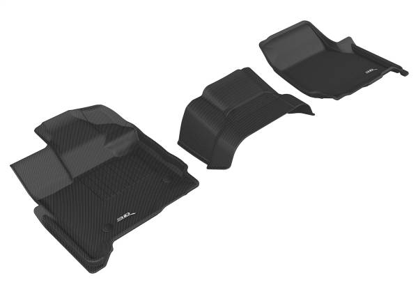 3D MAXpider - 3D MAXpider KAGU Floor Mat (BLACK) compatible with FORD F-150 SUPERCAB 2015-2023 - Front Row