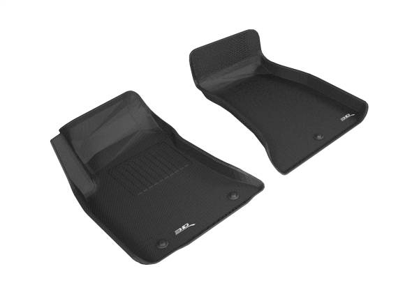 3D MAXpider - 3D MAXpider KAGU Floor Mat (BLACK) compatible with DODGE CHALLENGER RWD 2015-2023 - Front Row