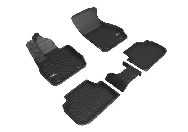 3D MAXpider - 3D MAXpider KAGU Floor Mat (BLACK) compatible with BMW 2 SERIES GRAN COUPE (F44) FWD 2020-2024 - Full Set