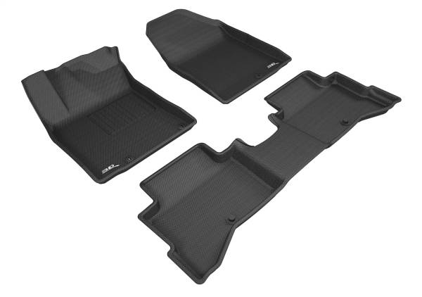 3D MAXpider - 3D MAXpider KAGU Floor Mat (BLACK) compatible with KIA NIRO 2017-2022 - Full Set