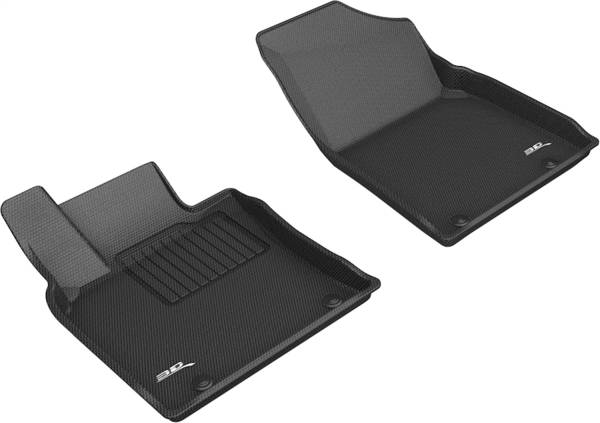 3D MAXpider - 3D MAXpider KAGU Floor Mat (BLACK) compatible with LEXUS ES 2019-2024 - Front Row