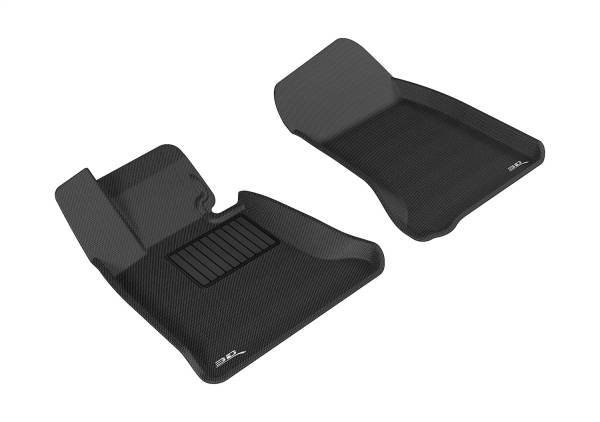 3D MAXpider - 3D MAXpider KAGU Floor Mat (BLACK) compatible with BMW 5 SERIES SEDAN (E60) RWD 2004-2010 - Front Row