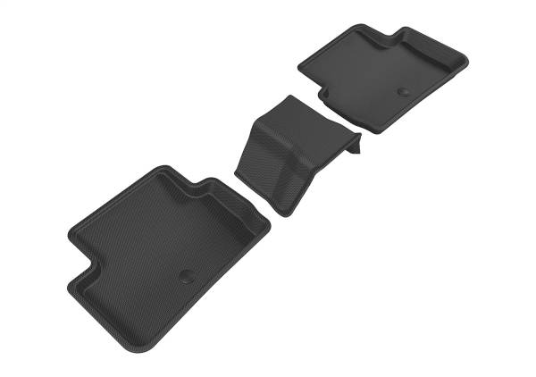 3D MAXpider - 3D MAXpider KAGU Floor Mat (BLACK) compatible with INFINITI QX30 2017-2019 - Second Row