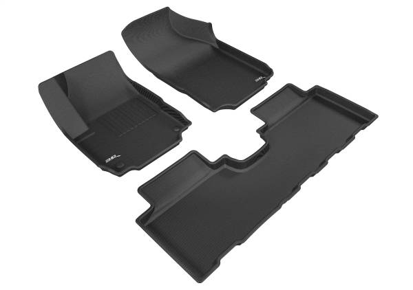 3D MAXpider - 3D MAXpider KAGU Floor Mat (BLACK) compatible with CHEVROLET EQUINOX 2018-2024 - Full Set