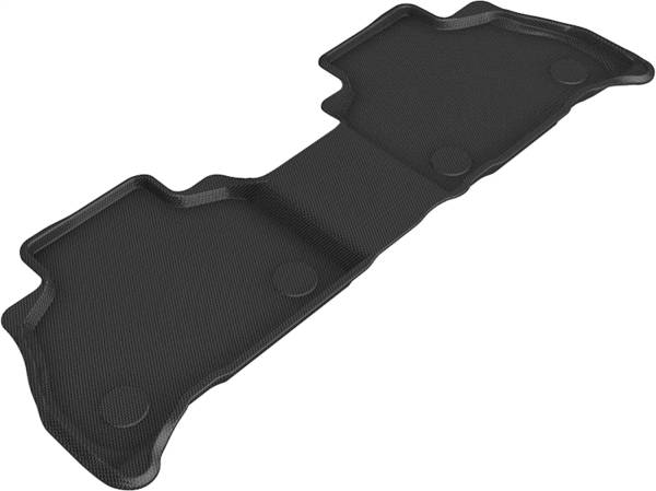 3D MAXpider - 3D MAXpider KAGU Floor Mat (BLACK) compatible with BMW X7 (G07) 7-PASSENGER 2019-2024 - Second Row