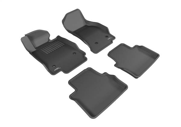 3D MAXpider - 3D MAXpider KAGU Floor Mat (BLACK) compatible with CADILLAC CTS 2014-2019 - Full Set