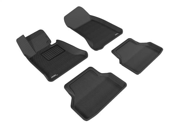 3D MAXpider - 3D MAXpider KAGU Floor Mat (BLACK) compatible with BMW 5 SERIES SEDAN (E60) RWD 2004-2010 - Full Set