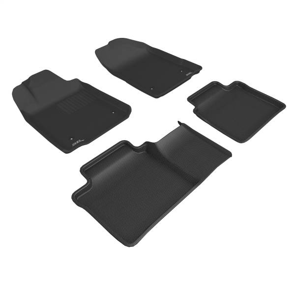3D MAXpider - 3D MAXpider KAGU Floor Mat (BLACK) compatible with LEXUS ES350 2007-2012 - Full Set
