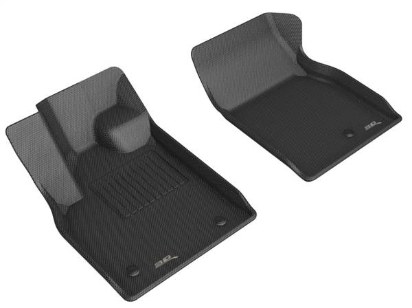 3D MAXpider - 3D MAXpider KAGU Floor Mat (BLACK) compatible with FORD MUSTANG MACH-E 2021-2023 - Front Row