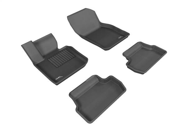 3D MAXpider - 3D MAXpider KAGU Floor Mat (BLACK) compatible with MINI COOPER/S/JCW HRDTP 2-DOOR(F56) 2014-2024 - Full Set