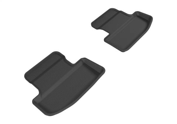 3D MAXpider - 3D MAXpider KAGU Floor Mat (BLACK) compatible with FORD MUSTANG 2015-2024 - Second Row