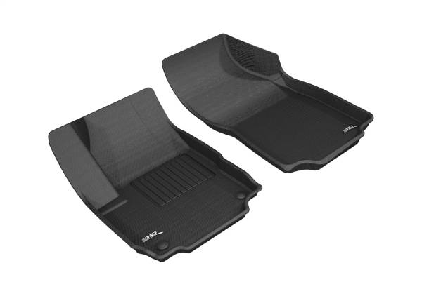 3D MAXpider - 3D MAXpider KAGU Floor Mat (BLACK) compatible with GMC TERRAIN 2018-2024 - Front Row