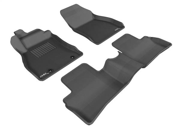 3D MAXpider - 3D MAXpider KAGU Floor Mat (BLACK) compatible with NISSAN JUKE 2011-2018 - Full Set