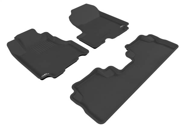 3D MAXpider - 3D MAXpider KAGU Floor Mat (BLACK) compatible with HONDA CR-V 2007-2011 - Full Set