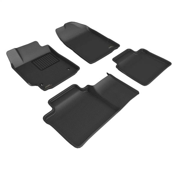 3D MAXpider - 3D MAXpider KAGU Floor Mat (BLACK) compatible with TOYOTA CAMRY 2007-2011 - Full Set