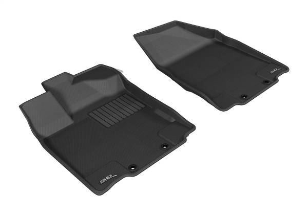 3D MAXpider - 3D MAXpider KAGU Floor Mat (BLACK) compatible with NISSAN/INFINITI PATHFINDER/QX60/JX 2013-2020 - Front Row
