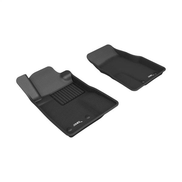 3D MAXpider - 3D MAXpider KAGU Floor Mat (BLACK) compatible with FORD MUSTANG 2012-2014 - Front Row