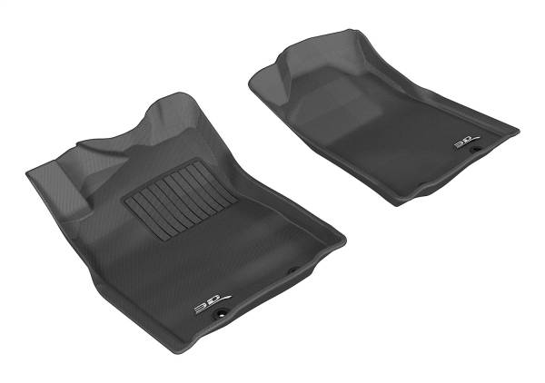 3D MAXpider - 3D MAXpider KAGU Floor Mat (BLACK) compatible with TOYOTA TACOMA REG/ACS CAB 2012-2015 - Front Row